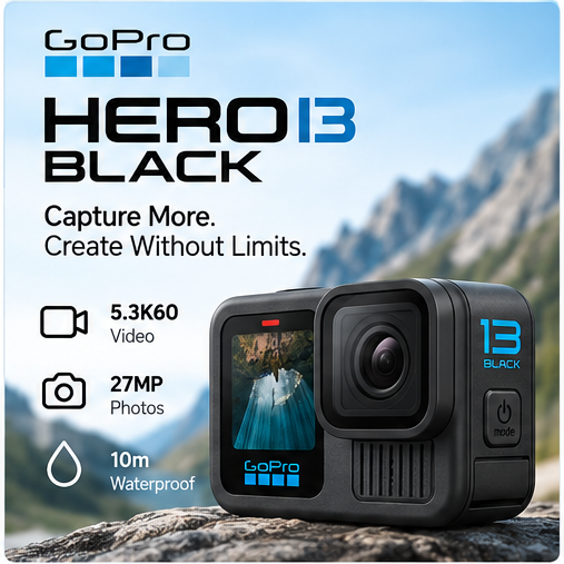 GoPro HERO13 Black-Waterproof Action Camera with HB-Series Lenses