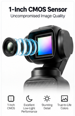 DJI Osmo Pocket 3 Creator Combo 4K Handheld Camera with 3-Axis Stabilization