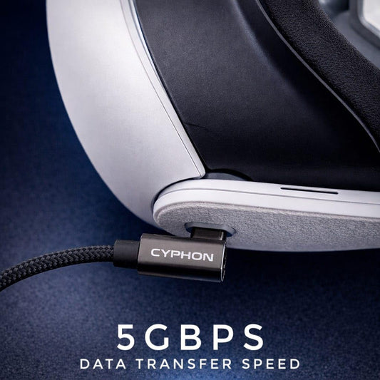 Cyphon High-Speed VR Link Cable – 15ft Long | 5Gbps Data Transfer | Premium USB-C Cable for VR Gaming