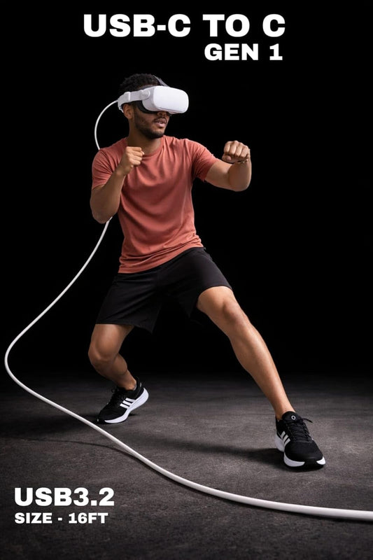 Cyphon VR Link Cable 15ft (4.5m) | 5Gbps High-Speed Data Transfer | USB-C to USB-C for VR Headsets