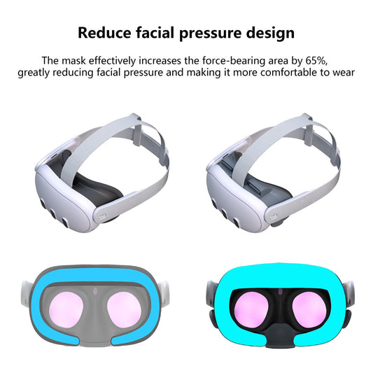 Adjustable VR Facial Interface Mask with Ventilation for Meta Quest Headset