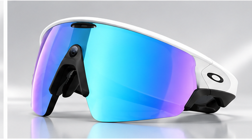 Oakley Meta Vanguard Smart Glasses (Prizm Sapphire Lenses, White Frame)