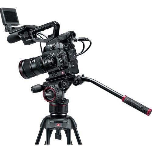 Manfrotto NITROTECH N8 Video Head with Carbon Fiber Twin-Leg Tripod MVKN8TWINMC