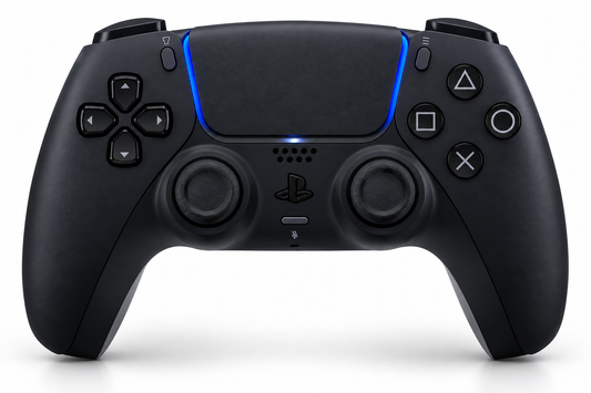 Sony DualSense wireless PS5 controller in black front view