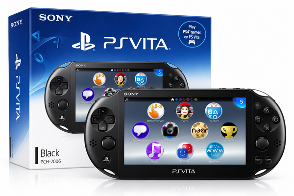 Sony PlayStation Vita Slim PCH-2006 black handheld console with retail box