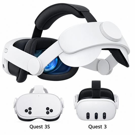 Battery Head Strap Compatible with Meta Quest 3 / 3s and Meta Quest 2, 7000mAh Fast Charging Battery Pack Headstrap, Adjustable Elite Strap with Padding