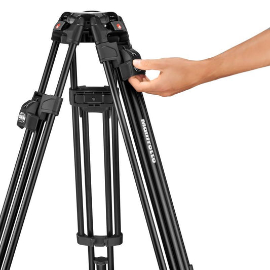 Manfrotto NITROTECH N8 Video Head with 546B Twin-Leg Tripod MVKN8TWINM