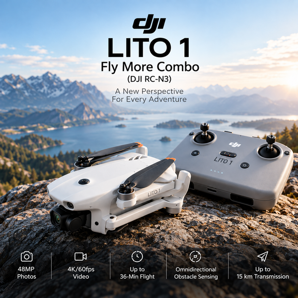 DJI Lito 1 Fly More Combo with DJI RC-N3 – 4K Camera Drone