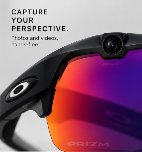 Oakley | Meta Vanguard with Meta AI, Audio, Photo, Video Compatibility - Black, Prizm™ Road