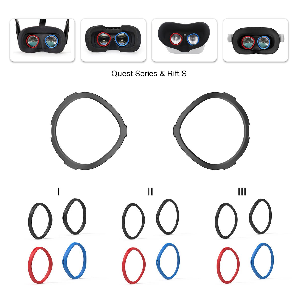 Vr Ring Rigs AMVR VR Lens Anti-Scratch Ring for Meta Quest 3s, Quest 2, Rift S & Pi ...