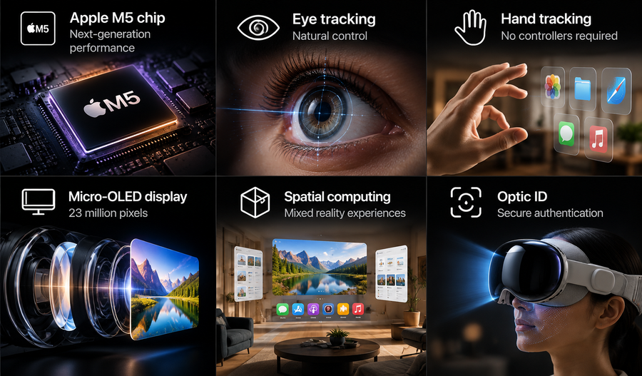 Apple Vision Pro M5 1TB – Spatial Computer & Mixed Reality Headset