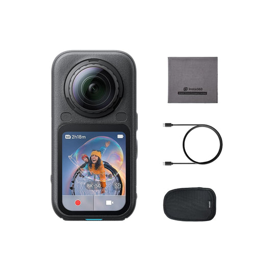 Insta360 X6-8K 360 Camera with 1/1.1'' Sensor | Action Camera, Dual Custom Square 1/1.1" Sensor, Triple AI Chip, Replaceable Lens 2.0, 140 Minutes 8K Video, Black