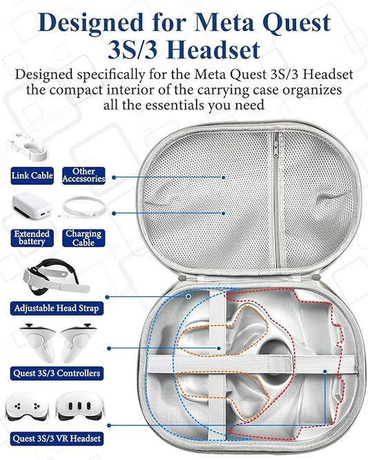 Original Carrying Case  Of Meta Quest 3 – Hard Shell Travel Case