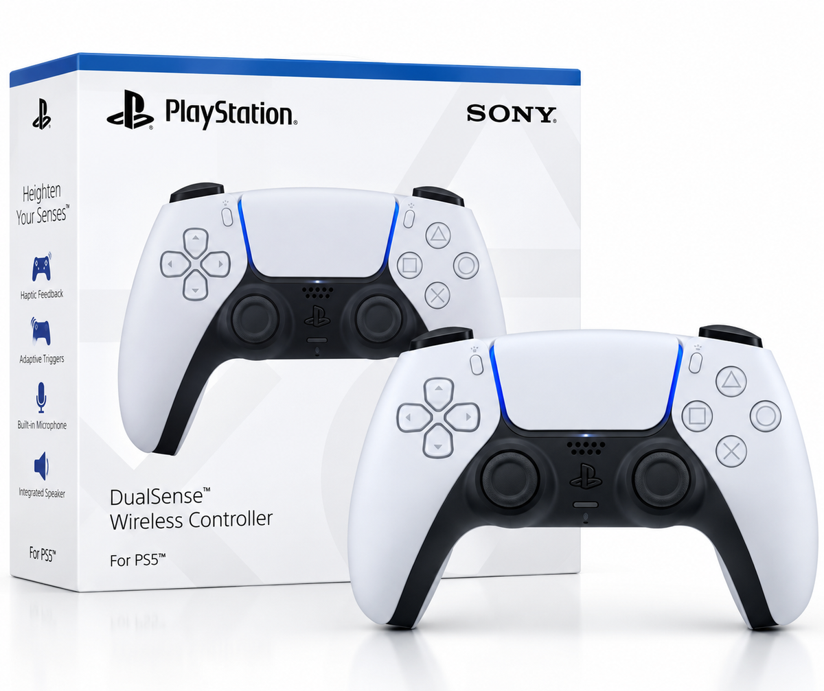 Sony DualSense wireless controller for PlayStation 5 with original retail box in white