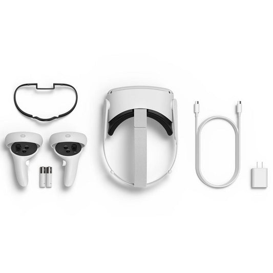 Oculus Quest 2 Advanced All-in-One VR Headset (256GB, White) with Official GST Invoice, Meta VR Headset UNBOXED