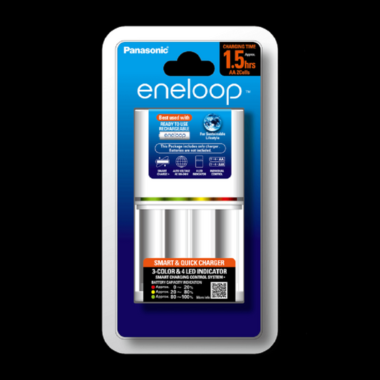 Panasonic eneloop BQ-CC55N Smart \& Quick Battery Charger for AA/AAA Ni-MH Batteries
