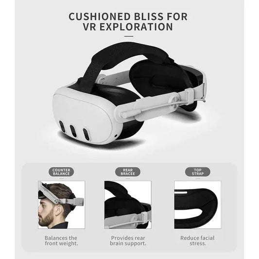 Battery Head Strap Compatible with Meta Quest 3 / 3s and Meta Quest 2, 7000mAh Fast Charging Battery Pack Headstrap, Adjustable Elite Strap with Padding